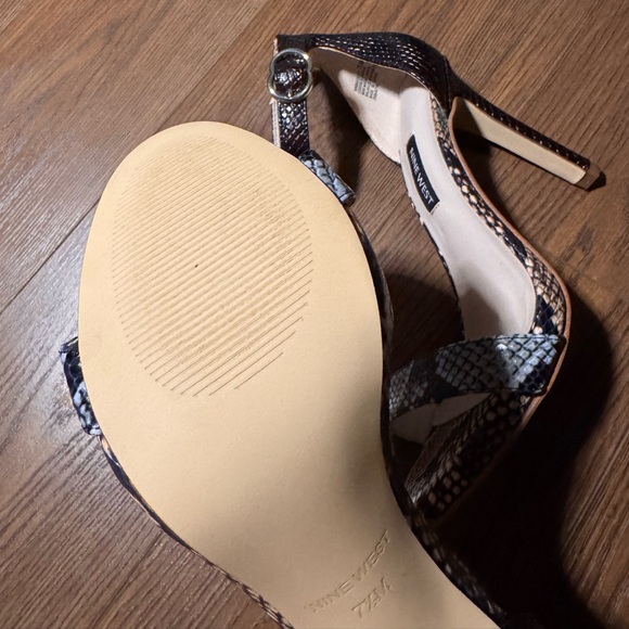 Nine West Leather Snakeskin Heels - Picture 6 of 12